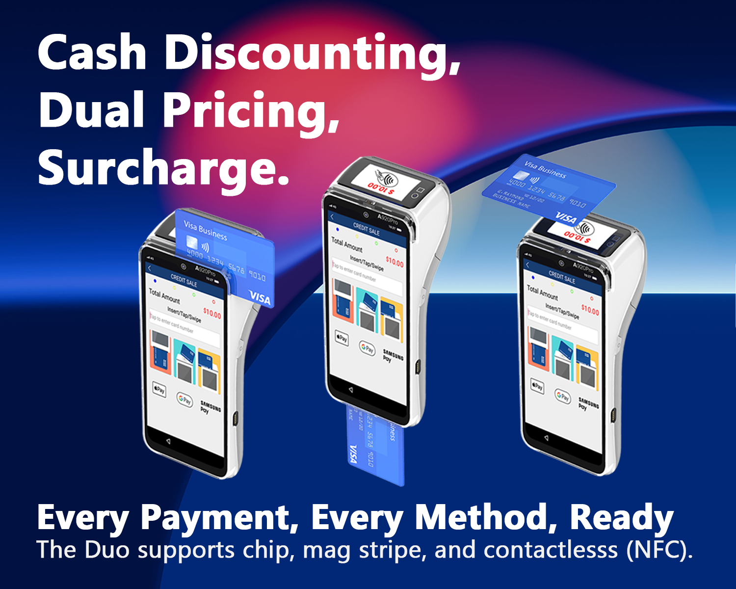 People paying with a credit card